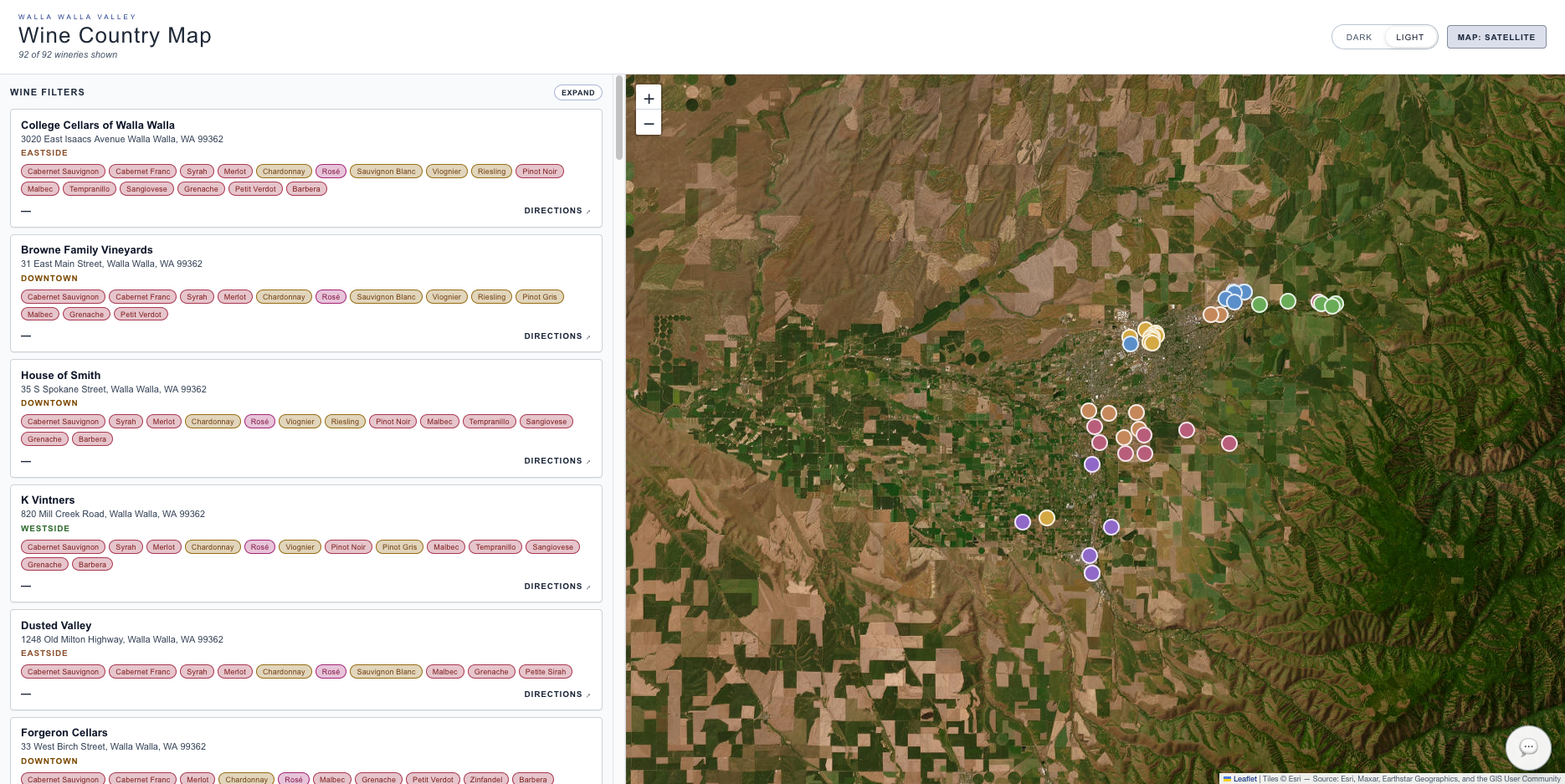 Wineries Map App